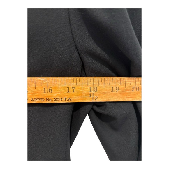 Vtg Genny Wool Blazer Jacket Womens 8 Black Open Front Designer Lined Made Italy - Picture 6 of 11